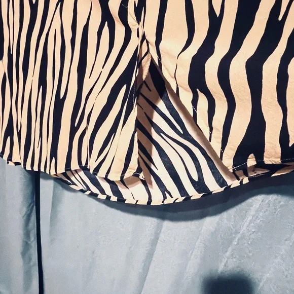 Talbots Black and Tan Zebra Midi Dress - Picture 4 of 6